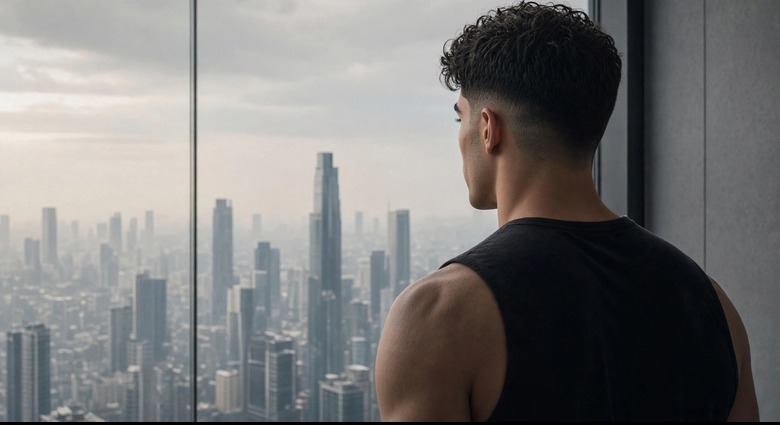 Sebas training, back view
